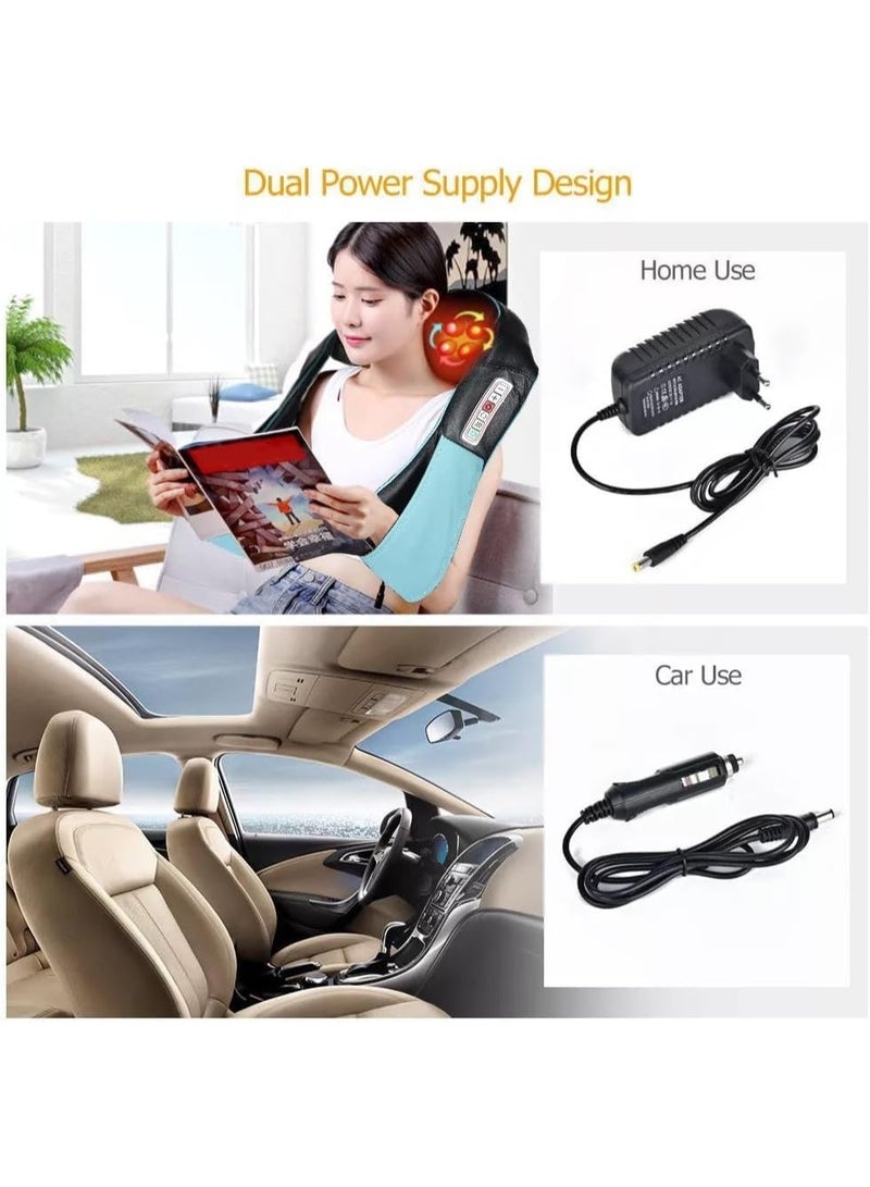 Multifunctional Electric Body Massager with Soothing Heat - Professional Deep Tissue Therapy for Neck, Shoulder, Back, Leg & Foot - High-Performance Massage System for Home & Car Use - Image 5