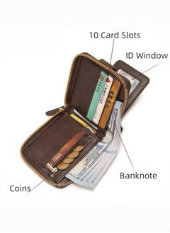 Vintage Style Tri-fold Wallet with Banknotes Compartment, ID Window, Coin Pocket and Card Slots - pzsku/ZE2D3701892F9F2E55D96Z/45/_/1739806522/7ce2c7d2-b27d-4231-a5c0-aec012899bfc