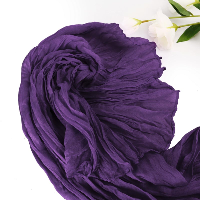 Enyeopd Cheesecloth Table Runner Dark Purple 10FT Gauze Rustic Cheese Cloth Dining Table Decor Runners for Party Birthday Bridal Shower Baby Wedding Decorations 1Pack 35x120 Inches - Image 2