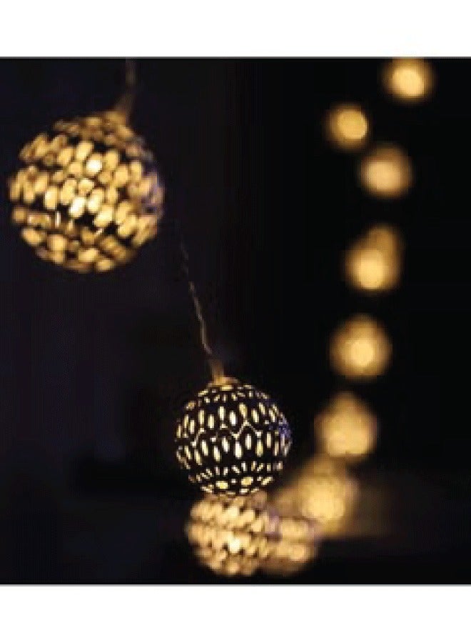 string lights made of copper branch in the shape of a ball - Ramadan decorations - Image 2