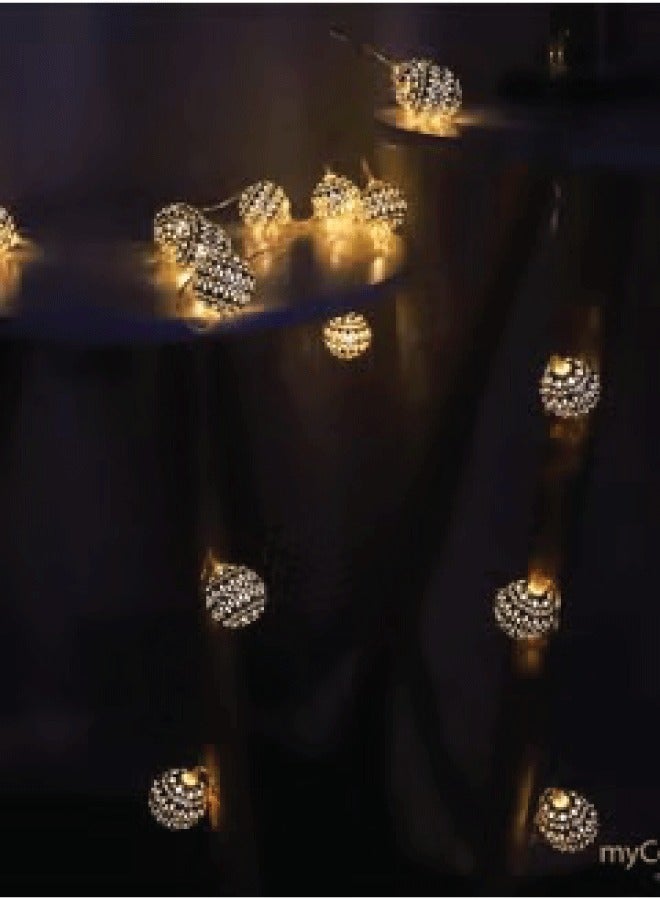 string lights made of copper branch in the shape of a ball - Ramadan decorations - Image 3