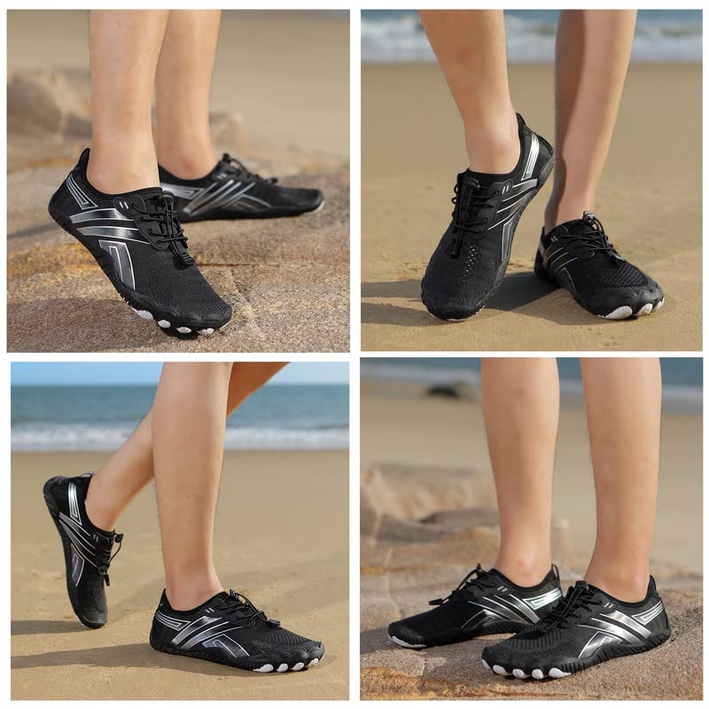 ziitop Water Shoes (11, 12) for Men, Women - Quick Dry Aqua Shoes for Water Sports, Yoga - Breathable, Lightweight, Anti-Slip, Comfortable, Pull-On - Image 2