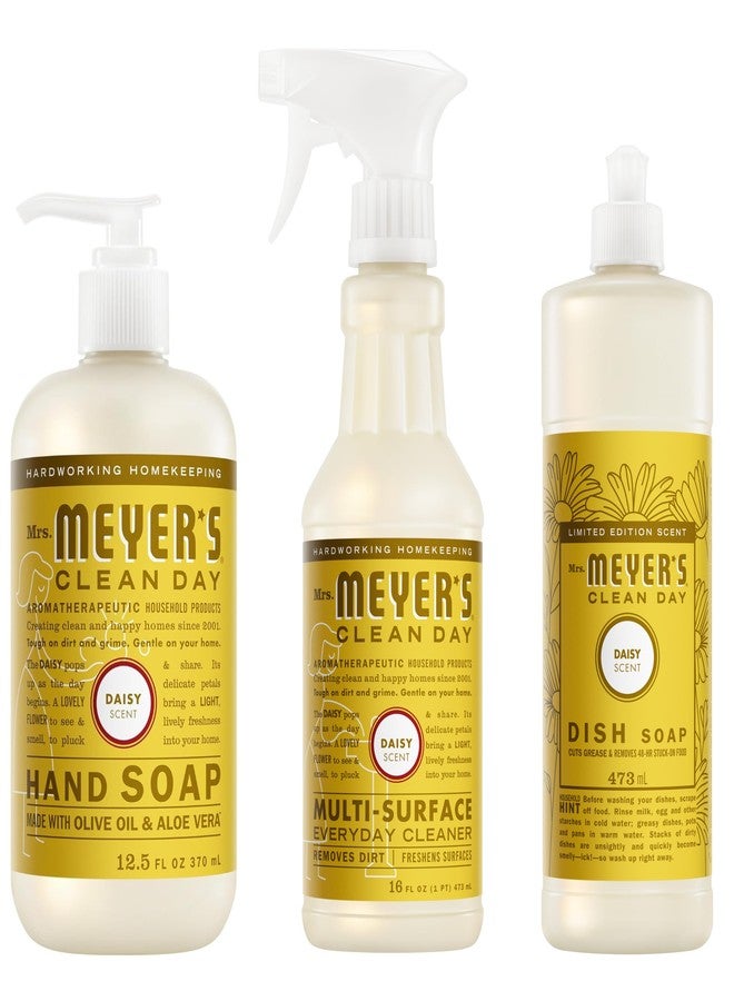 Mrs. MEYER'S Kitchen Set, Dish Soap, Hand Soap, and Multi-Surface Cleaner, 3 CT (Daisy) - Image 1