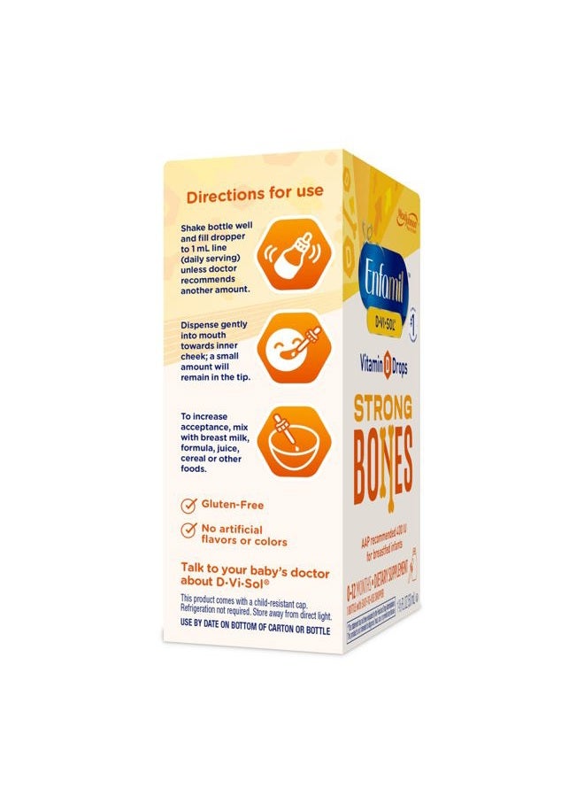 Enfamil Baby Vitamin D-Vi-Sol Liquid Vitamin D Drops, Supports Strong Teeth & Bone Development, 50mL Bottle - Image 4