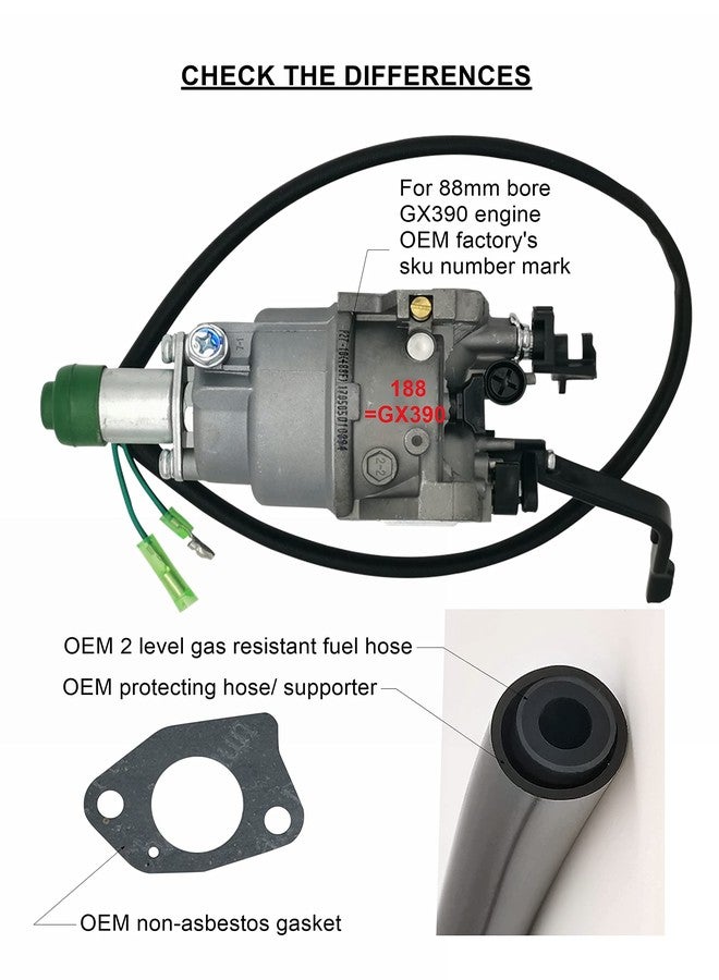 YAMAKATO Ruixing Gasoline Generator Carburetor Kit OEM for Champion Predator Generac 6500 8750 9000 5500 7000 8000 7500 9000 9500 Generator Powered by 420cc 439cc 459cc GX390 GX340 Engines - Image 3