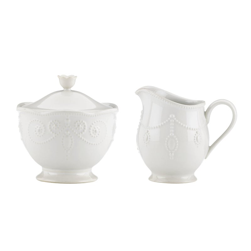 Lenox French Perle Sugar and Creamer, White -, 2.60 LB - Image 5