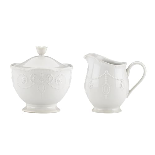 Lenox French Perle Sugar and Creamer, White -, 2.60 LB - Image 1