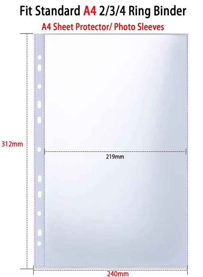 WITHYU Plastic Sleeves for Paper 8.5x11, 30 Pack (60 Pockets) A4 Document Protectors, 11-Hole Double-Sided Clear Sheet Protectors Fits 2/3/4 Ring Binders, Refill Pages for Photos, Reports & Papers - Image 5