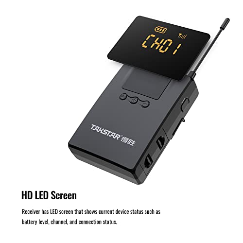 TAKSTAR UHF Wireless in-Ear Monitor Receiver for WPM-300, Wireless Bodypack Monitoring with in-Earphone, Only Monitoring Receiver - Image 3