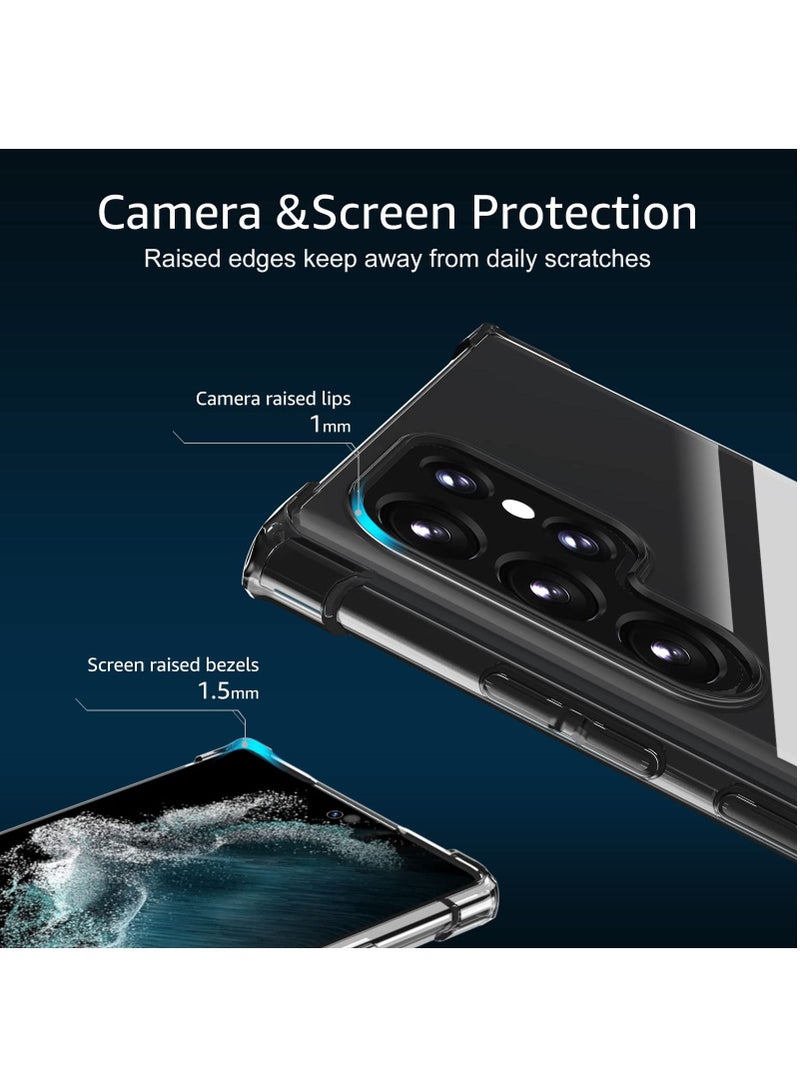 BORTONY Samsung Galaxy S22 Ultra Case,Clear Transparent Shock-Absorbing Flexible TPU Cell Phone Protective Case Cover For Samsung Galaxy S22 Ultra 5G,Crystal Clear - Image 3