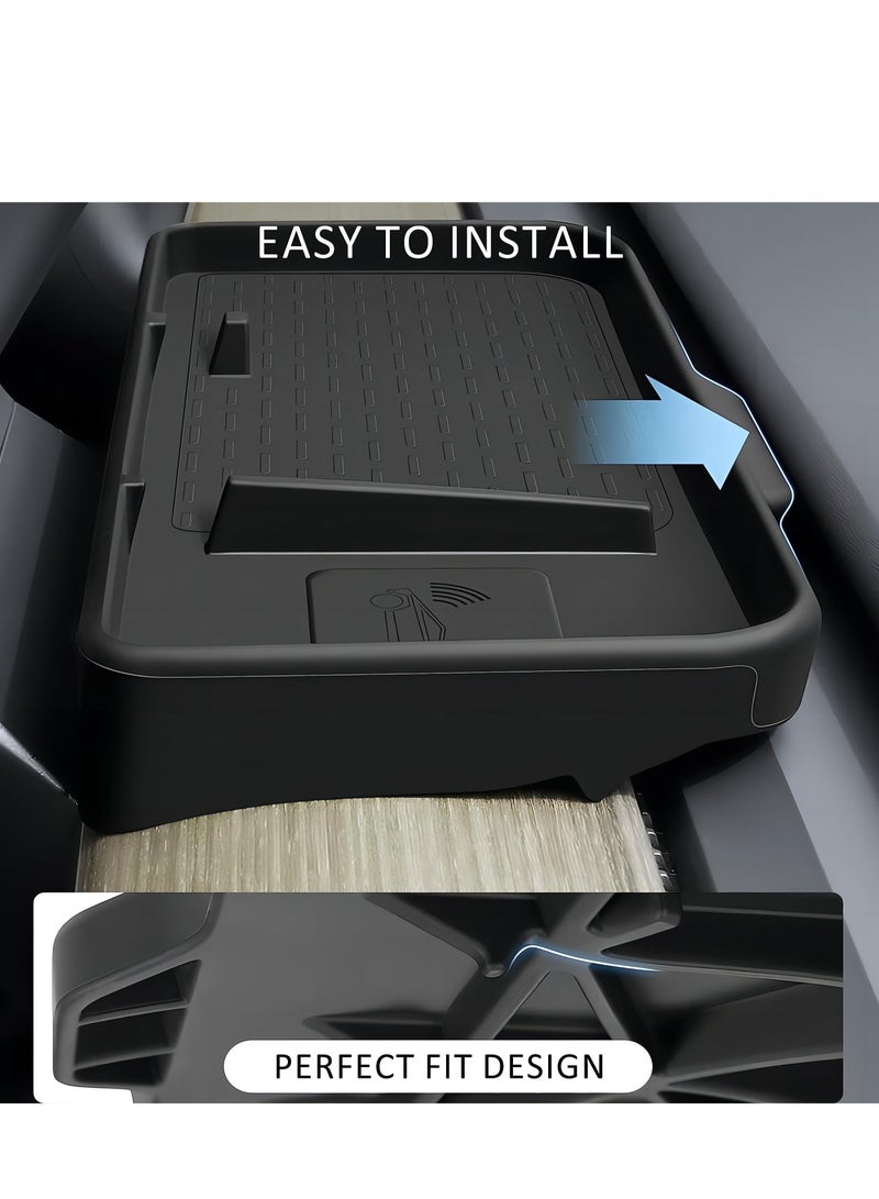 Excefore Central Console Dashboard ETC Storage Box for Tesla Model 3/Y, Center Console Organizer Tray, for Non-Slip Tissue Sunglasses Phone Holder Storage Box, Suitable for 2017-2023 Tesla Model 3/Y - Image 5