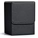 ZLCA Card Deck Box for Trading Cards MTG YuGiOh Deck Case Holds 100 Single Sleeved Cards PU Leather Magnetic Card Storage Box Fits for TCG CCG Magic Game Cards Black - Image 3