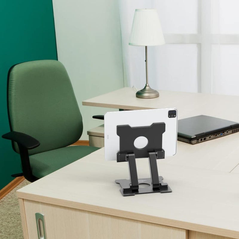 KABCON Tablet Stand,Adjustable Drawing Holder Eye-Level Aluminum Solid Stand for Desk, Portable Monitor, iPad Pro 9.7 10.5 Air Mini,Microsoft Surface Pro,Tab-Up to 15'' - Image 5
