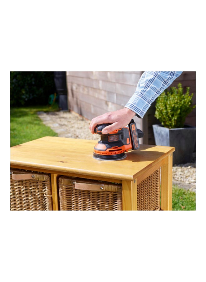 BLACK+DECKER Cordless Random Orbit Sander 18V Bare Unit (Battery not Included). BDCROS18N-XJ Orange/Black - Image 3