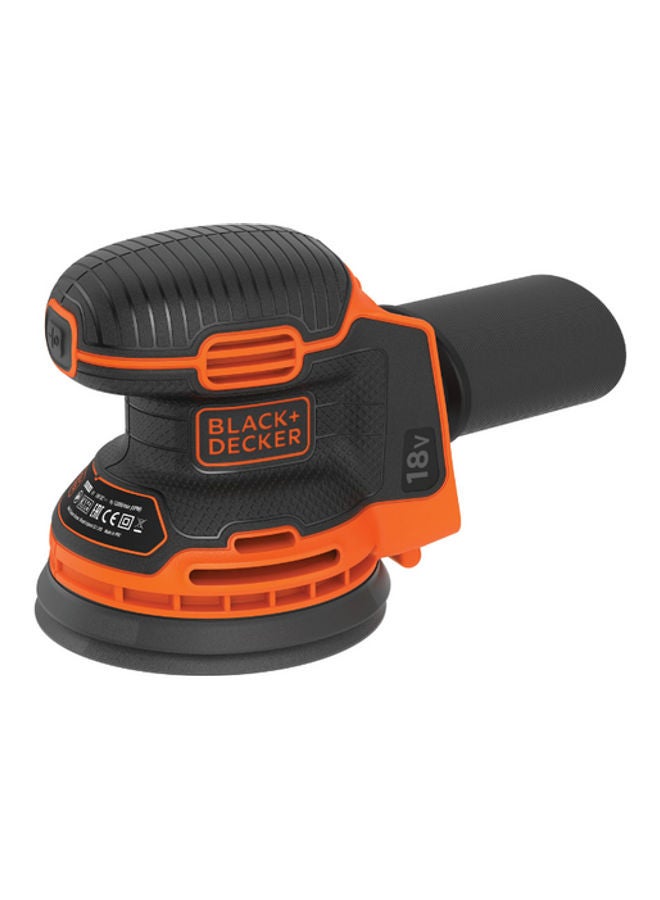 BLACK+DECKER Cordless Random Orbit Sander 18V Bare Unit (Battery not Included). BDCROS18N-XJ Orange/Black - Image 1