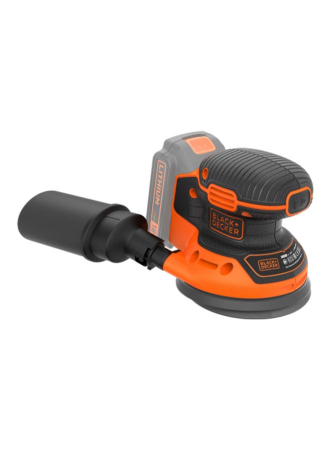 BLACK+DECKER Cordless Random Orbit Sander 18V Bare Unit (Battery not Included). BDCROS18N-XJ Orange/Black - Image 2
