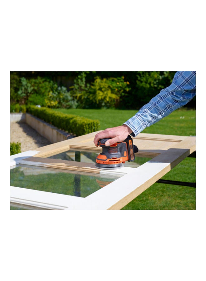 BLACK+DECKER Cordless Random Orbit Sander 18V Bare Unit (Battery not Included). BDCROS18N-XJ Orange/Black - Image 5
