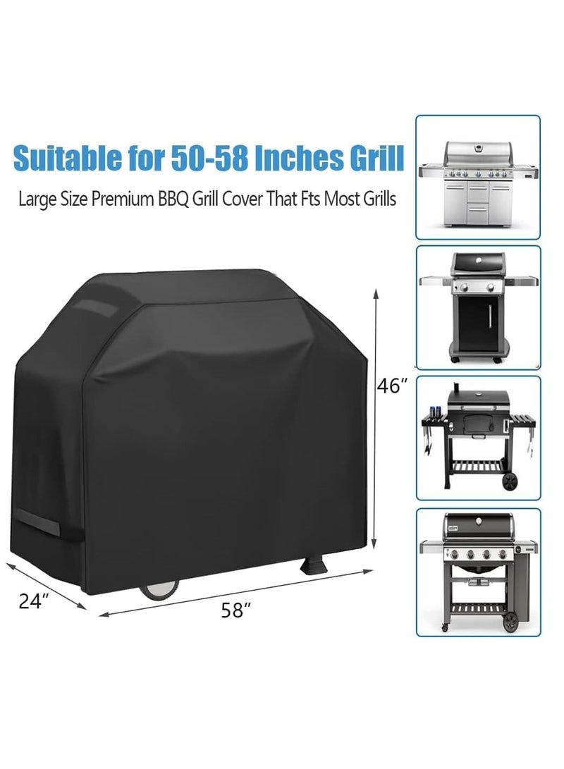 FengSVMA Grill Cover, Waterproof BBQ Grill Cover, 58 inch Rip-Proof and Anti-UV Barbecue Gas Grill Cover Compatible - Image 3