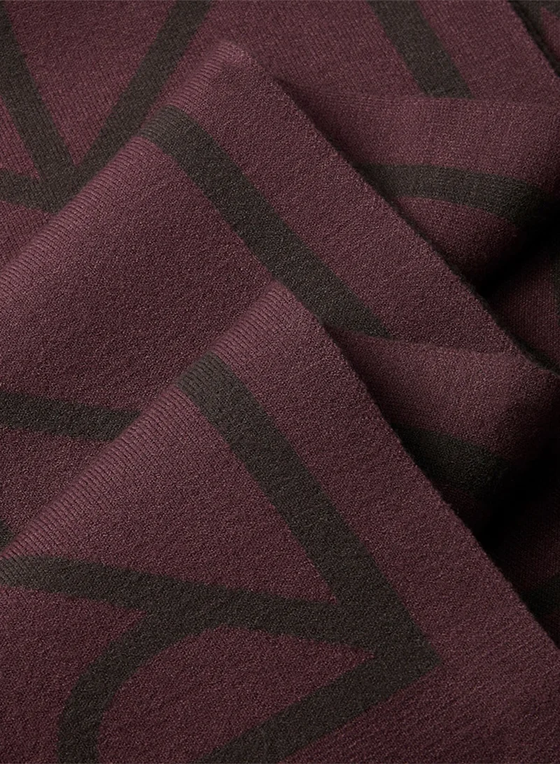 CALVIN KLEIN Casual Aop Fine Rib Scarf
