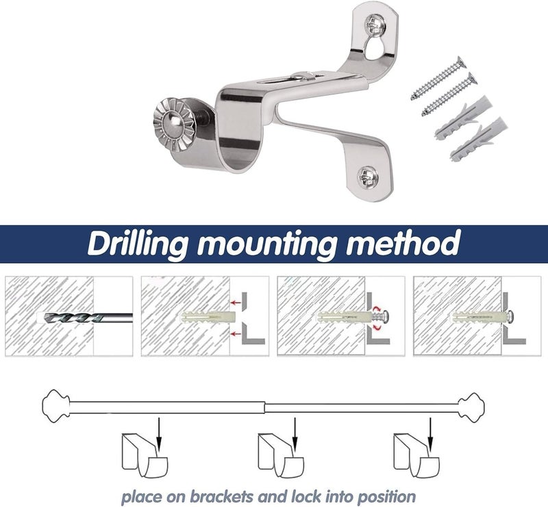 Royal Apex Adjustable Curtain Rod Bracket Set - Image 3