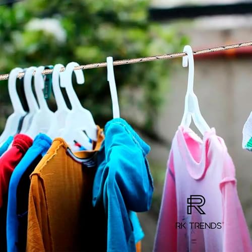 RK Trends Clothesline | Cloth Drying Rope | Laundry Clothesline | Indoor Outdoor Clothes Line | Multi-Functional Portable Rope (Multicolour) (Pack of 2, 10 Meter (Nylon Rope)) - Image 4