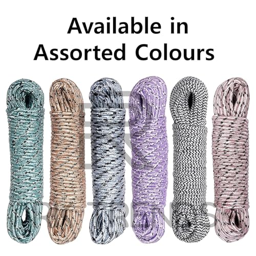 RK Trends Clothesline | Cloth Drying Rope | Laundry Clothesline | Indoor Outdoor Clothes Line | Multi-Functional Portable Rope (Multicolour) (Pack of 2, 10 Meter (Nylon Rope)) - Image 5