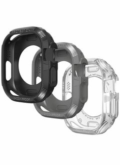 Y&D Screen Protector compatible with Apple Watch Ultra 49mm and 3pack Overall Shockproof TPU Case  - Image 1