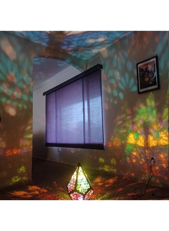 إيروريكس مصباح أرضي خشبي مصباح أرضي Polar Star مصباح أرضي مزخرف خشبي مجوف مع مصباح ليلي بشاحن USB مصباح مكتبي لغرفة المعيشة وغرفة النوم وغرفة الأطفال والحديقة والمكتب وغرفة المطبخ - Image 5