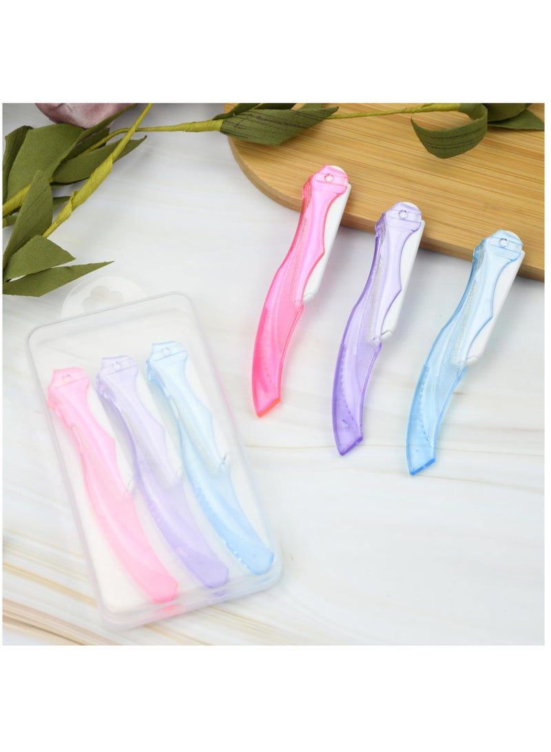Fold Eyebrow Razors, 6PCS Facial Hair Remover Face Shaver Trimmer Shaper Face Razor Dermaplaning Blades for Face Exfoliating Dermaplaning Tool for Women and Men