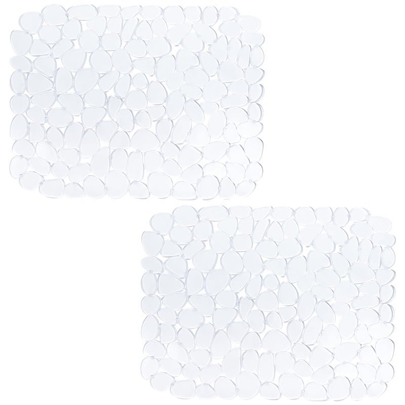 Bligli Pebble Sink Mat for Stainless SteelCeramic Sinks PVC EcoFriendly Sink Protectors Mats for Bottom of Kitchen Sink Dish Drying Mat for Dishes and Glassware 157 x 118 inch Cear