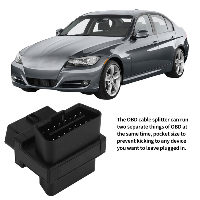 FY F&Y OBD2 Splitter Adapter 16 Pin Male to Dual Female Connector, Compact Plug & Play Diagnostic Extension for Scanners, GPS, HUD, Bluetooth Devices, Durable, Versatile Car Tool - Image 2