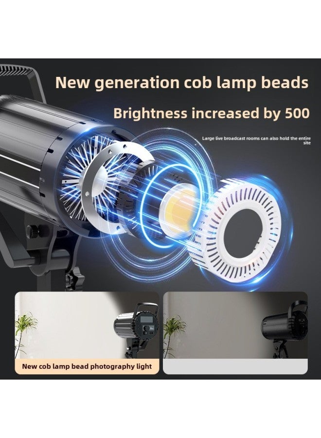 Live Room Professional Fill Light Anchor Beauty Soft Light Deep Mouth Parabolic Soft Light Box Film And Television Long Bright Light-Light Source Color:Metal Cob Model 60cm Deep Mouth Live Broadcast Professional Package B  - Image 3
