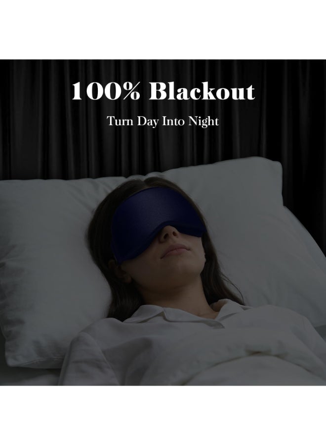 Fygrip 3D Eye Mask Sleep Mask for Men Women 100 PressureFree Light BlockOut Eye Mask for Sleep with Easy Adjustable Strap Night Eye Cover for Travel Blue - Image 4