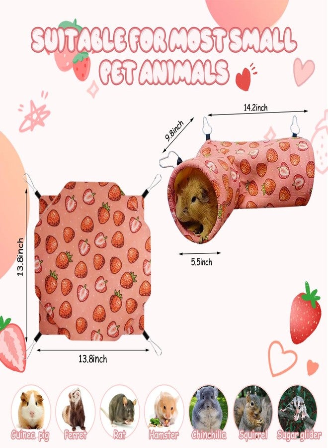 LYART Guinea Pig Rat Ferret Hammock & Warm Bed - Small Pet Hideout Tunnel Cave Hanging Bunkbed - Sugar Glider Squirrel (1.Hammock & Corner Tunnel) - Image 2