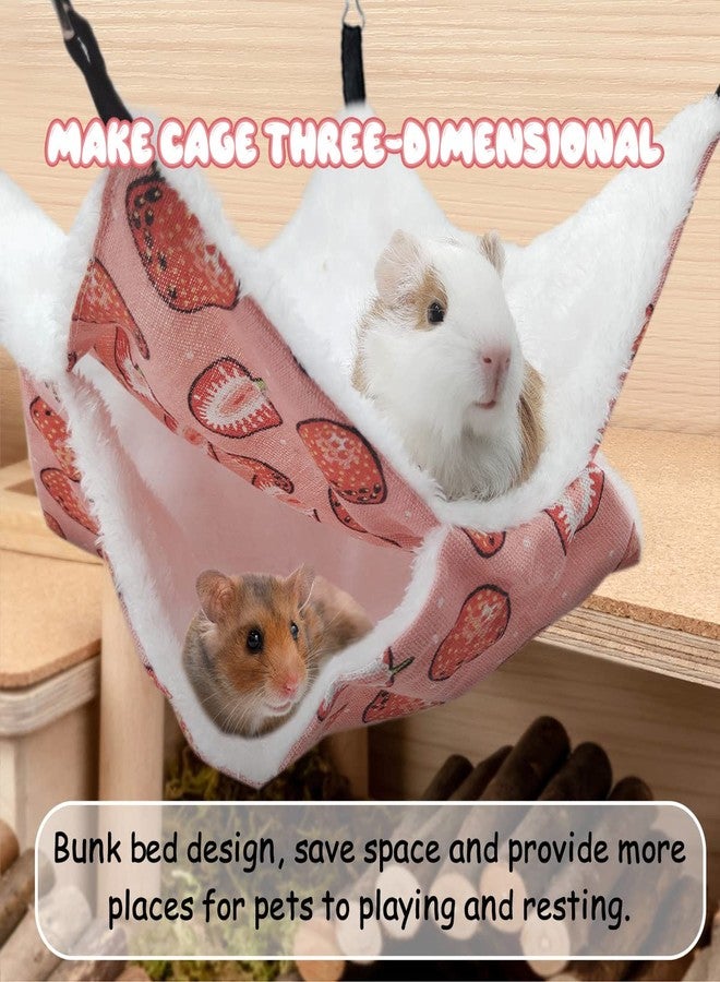 LYART Guinea Pig Rat Ferret Hammock & Warm Bed - Small Pet Hideout Tunnel Cave Hanging Bunkbed - Sugar Glider Squirrel (1.Hammock & Corner Tunnel) - Image 5
