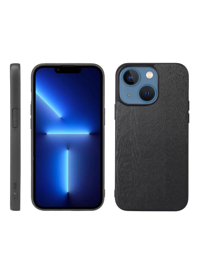 S-TOP Case For iPhone 13 mini Wood Texture PU Phone Case - Image 1