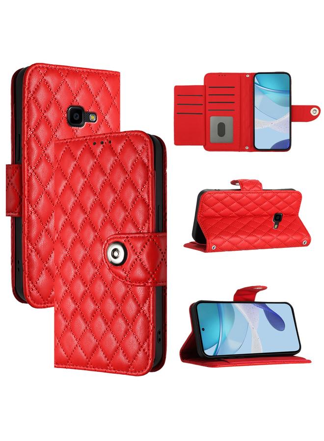 S-TOP Case For Samsung Galaxy Xcover 4s / Xcover 4 Rhombic Texture Flip Leather Phone Case with Lanyard - Image 1