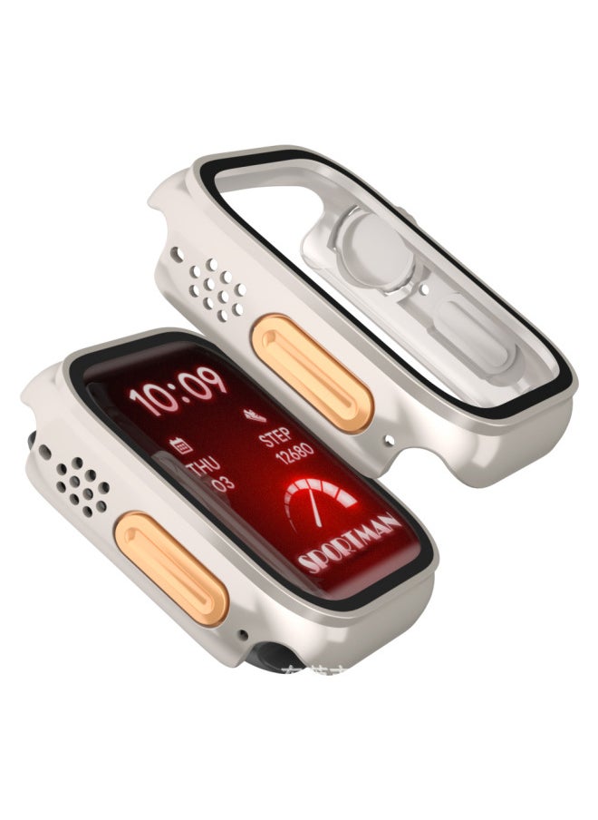 Generic - Applicable To Apple S89 Seconds Change Ultra Watch Case Applicable To Apple Iwatch Anti-scratch Change Appearance PC Shell Film Integrated-Color:Starlight Color-Appearance Size:41mm(OPP Bag) - Image 1