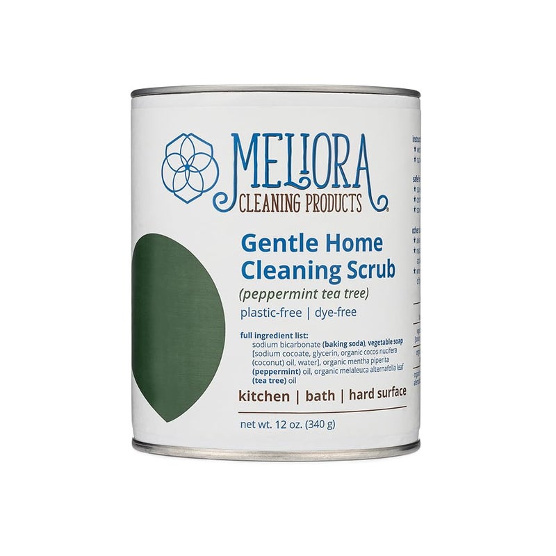 Meliora Cleaning Products Gentle Home Cleaning Scrub Powder, Peppermint Tea Tree - Image 1