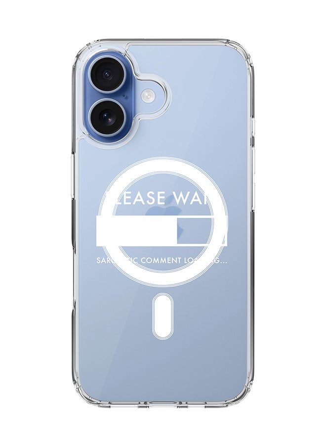 Stylizedd Classic Clear MagSafe Case for iPhone 17 , Hybrid Soft Case Flexible Edges Anti Drop TPU PC Gel Thin Transparent Cover [ Designed for iPhone 17 ] - Please Wait