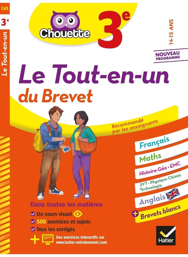 Chouette - Le Tout-en-un du brevet 3e: cahier de révision et d'entraînement dans toutes l