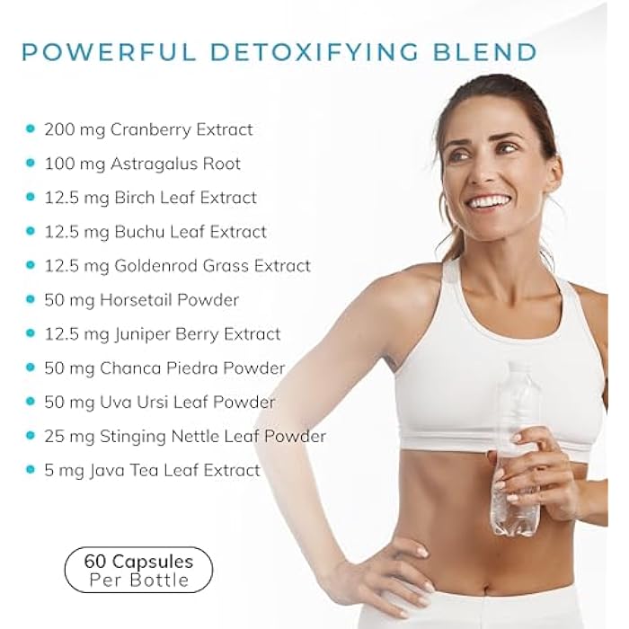 LA Cleanse Kidney Support Supplement - 60 Capsules - 200 mg Cranberry Extract with Astragalus Root, Uva Ursi Leaf Powder, & Chanca Piedra Powder for Kidney Detox Cleanse & Overall Urinary Wellness - Image 4