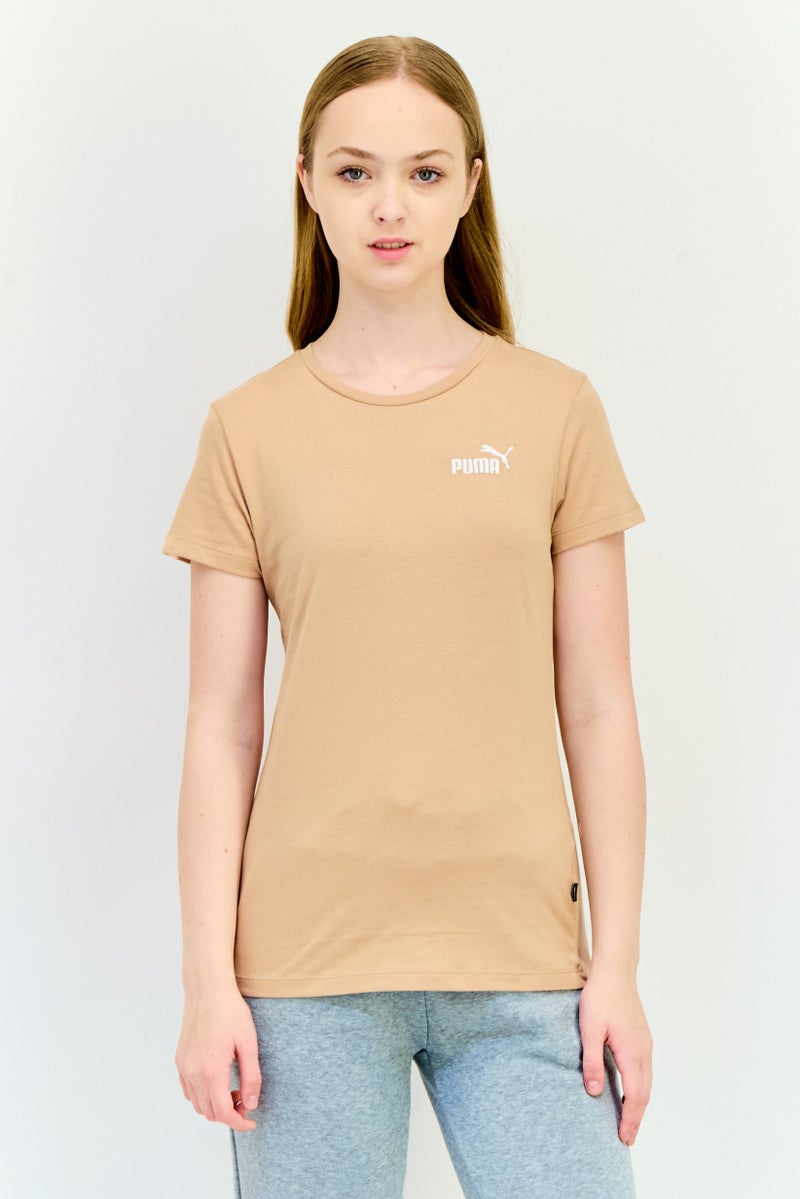 PUMA Women Sportswear Fit Short Sleeves Outdoor T-Shirt, Tan  - Image 1