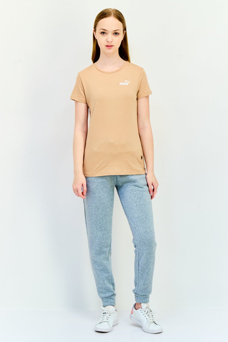 PUMA Women Sportswear Fit Short Sleeves Outdoor T-Shirt, Tan  - Image 4