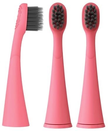 BURST Genuine Replacement Heads for Kids Electric Toothbrush Pink3 Pack Perfect Fit Ultra Soft Bristles 9 Months of Supply