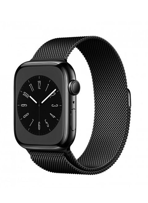 Milanese Loop Replacement Band for Apple Watch 49mm 45mm 44mm - Black