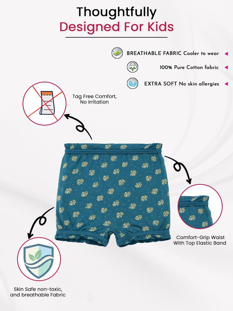 BODYCARE Cotton, Trunks Printed Unisex Bloomer Pack of 6 Multicolour (Color & Print May Vary) - Image 3