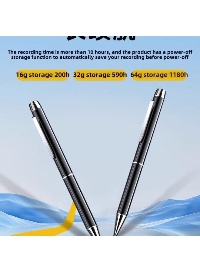Pen-shaped Recording Pen Professional High-definition Noise Reduction Ultra-long Standby Student Class Recording Conference Recorder Equipment-Body Color:Long Battery Life Version [one-click Recording + Intelligent Noise Reduction + Edge Recording] Comes With 3 Refills-Memory Capacity:128GB  - Image 3