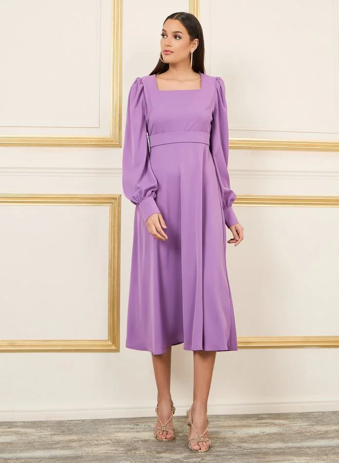 Styli Balloon Sleeve Dress