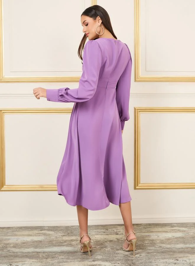 Styli Balloon Sleeve Dress